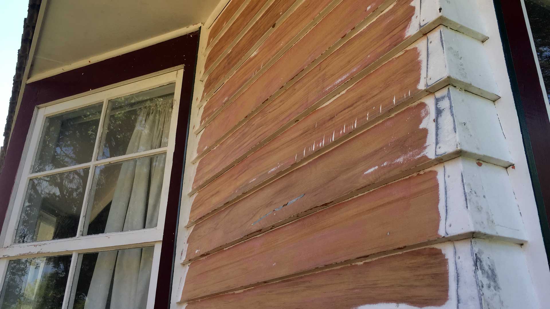 paint removed from weatherboards