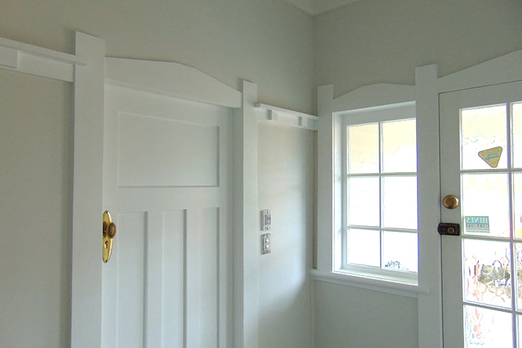 white doors and woodwork
